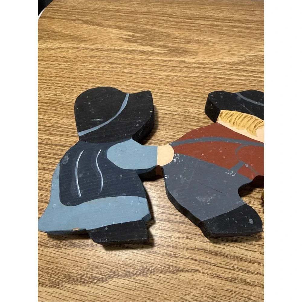 Vintage‎ Amish Wooden Folk Art Wall Hanging